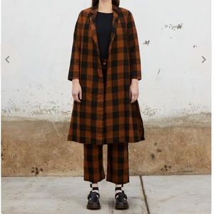 ALI GOLDEN Notch Jacket- copper plaid- size XS
